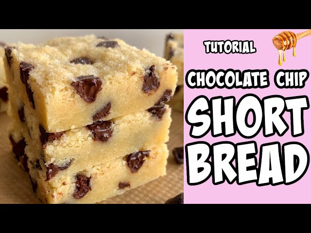 Soft Chocolate Chip Shortbread! Recipe tutorial #shorts