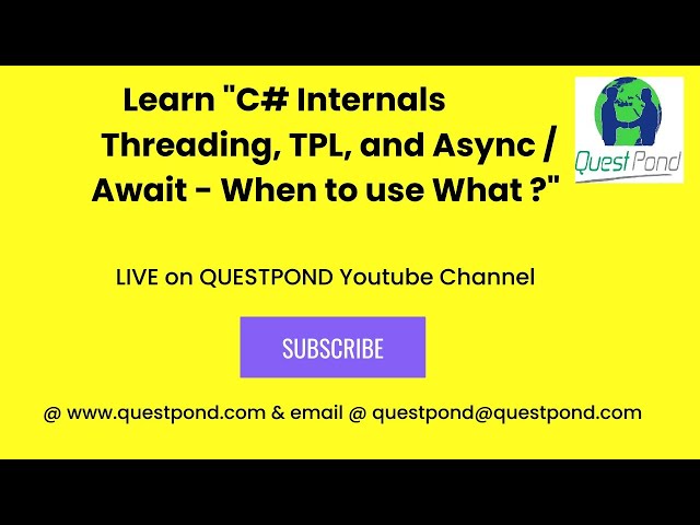 C#/.NET Fundamentals Training | C# Tutorial | Threads in C# | Async & Await in C# | C# for Beginners