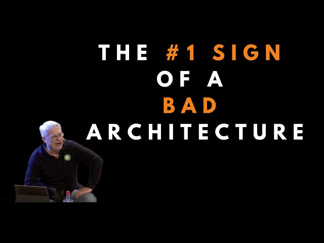 The #1 Sign of a faulty architecture  - Uncle Bob