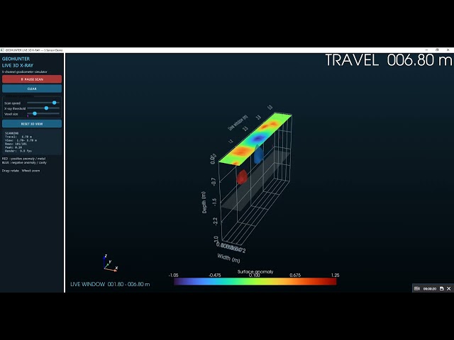 リアルタイム3D地下透視スキャン | Real-Time 3D Underground X-Ray Scan Demo