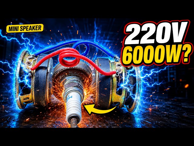 100% Free Energy Generator Concept – 220V 6000W Mini Speaker Gear Experiment