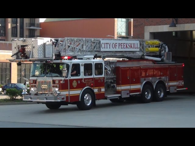 [Station Tones] Peekskill Fire Department Engine 130, Engine 131 and Tower Ladder 45 Responding