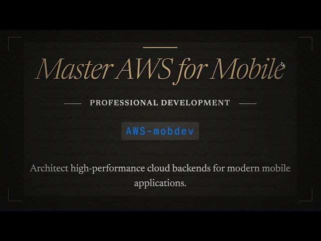 Amazon Web Services for Mobile Developers | Master AWS Cloud & Mobile Development