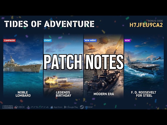 The Longest Patch Notes Reading Ever in World of Warships: Legends