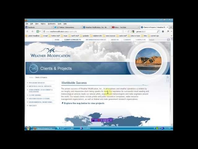 Weather Modification INC.Website Clients and Projects