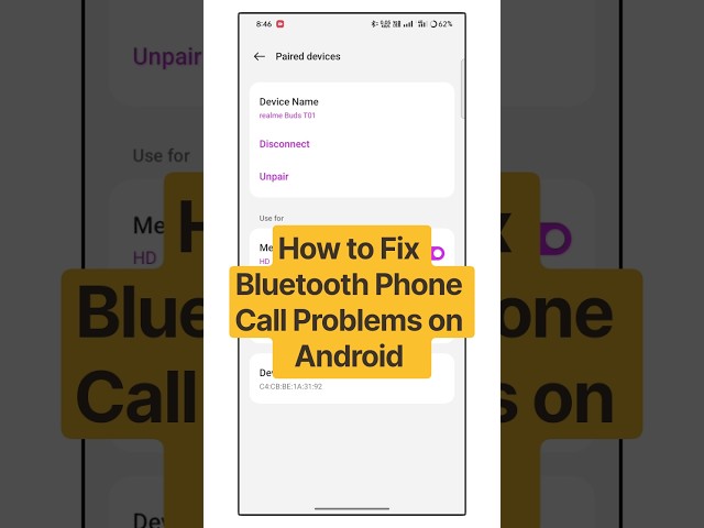 How to Fix Bluetooth Phone Call Problems on Android | Bluetooth Calling Not Working