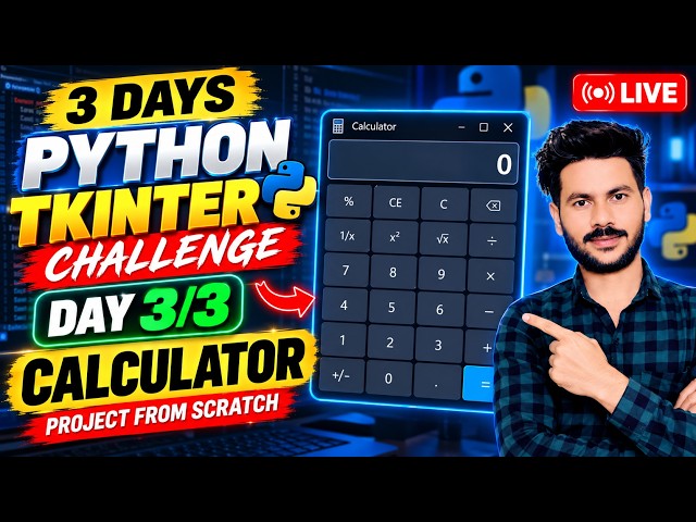 Python Tkinter Calculator | Build Calculator From Scratch | Python Live Project