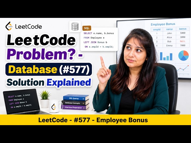 LeetCode #577 Employee Bonus | SQL Solution Explained Step-by-Step | Database Interview
