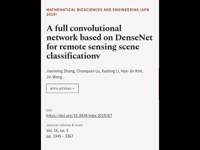 A full convolutional network based on DenseNet for remote sensing scene classificatio... | RTCL.TV
