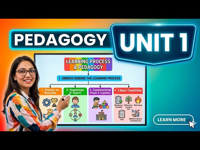  CDP/PEDAGOGY UNIT -1(UNDERSTANDING THE LEARNING PROCESS) FOR SSB/RHT/SSD/LTR/OAVS/KVS/AT/JT#OSSC#YT