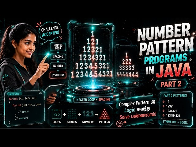 Number Pattern Programs in Java | Part 2 | Tricky Patterns & Coding Logic in Tamil 🔥 | Keepgon