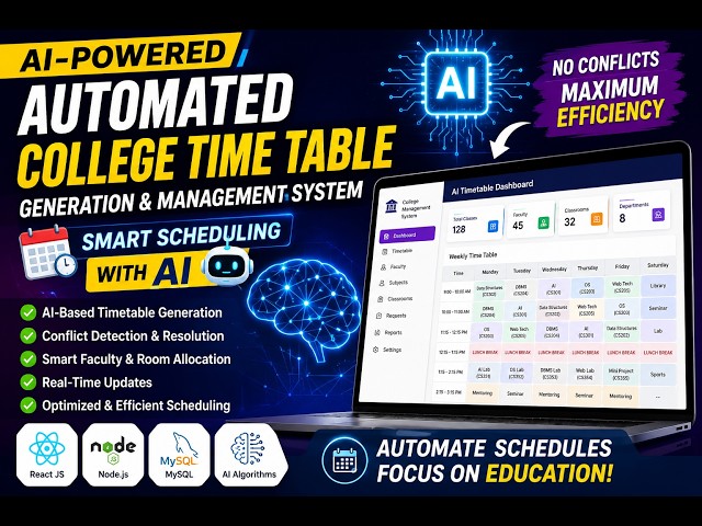 AI-Powered Automated College Time Table Generation System | MER Stack Project with Smart Scheduling