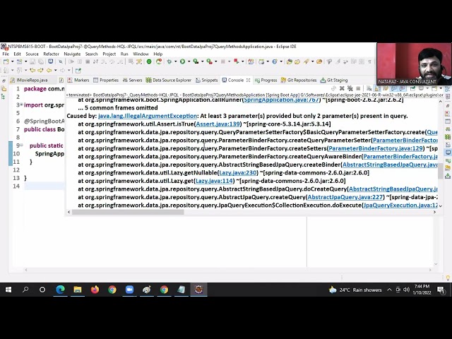 98 NTSPBMS615 @Query Methods using HQL JPQL   Jan 10th 2022