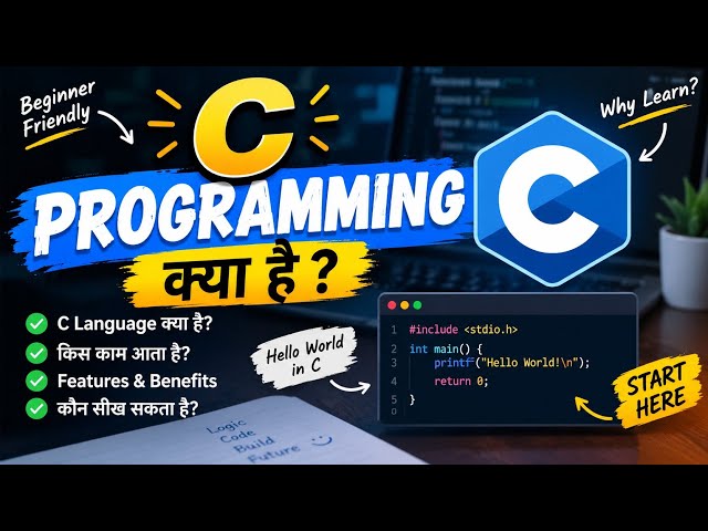 C Programming Kya Hai? | C Language Explained for Beginners 🚀 | What is C Programming? #c #coding 