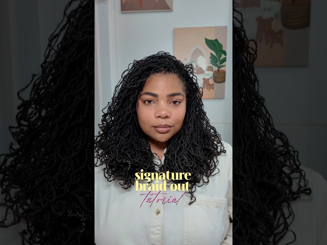 Signature Braidout - you asked so here it is! #microlocs #braidout #curlylocs
