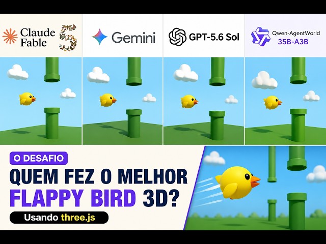 4 IAs Criaram o Flappy Bird 3D: Quem Fez o Melhor?