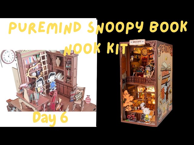 Day 6 Puremind Snoopy Book Nook wooden 3D Model
