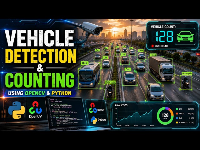 Vehicle Detect Count | IIT Guwahati Term 2 Project | OpenCV & Python Vehicle Detection and Counting