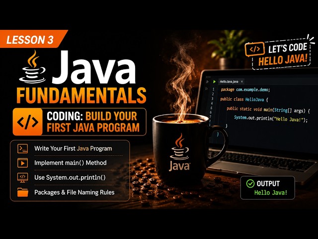 Java Fundamentals #3 | Coding: Build Your First Java Program