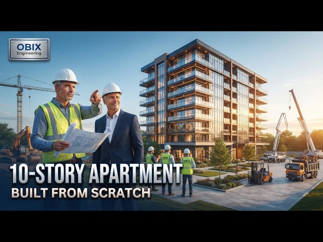 🏗️ Building a 10-Story Residential Apartment | Complete Construction Process Engineering Documentary