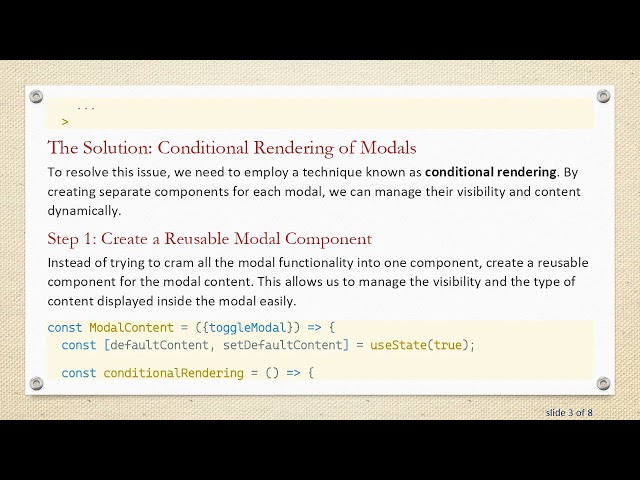Displaying a Modal on a React Native Component