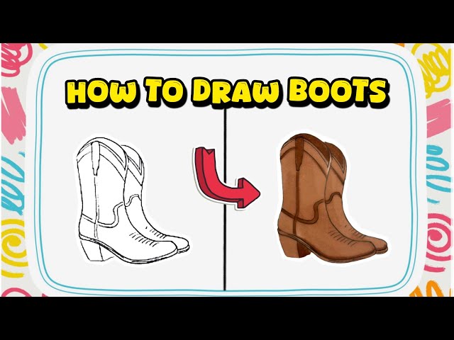How to Draw Cowboy Boots – Detailed Shoe Drawing Tutorial