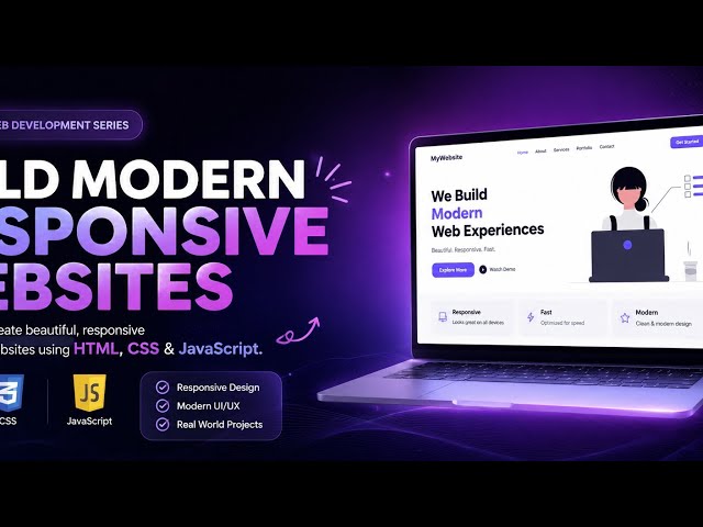 Day 4: Modern Responsive Hero Section with HTML & CSS 🚀 | Web Development Tutorial