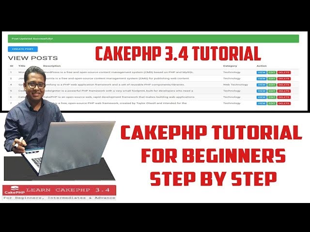CakePHP 3.4 Tutorial for Beginners Step by Step
