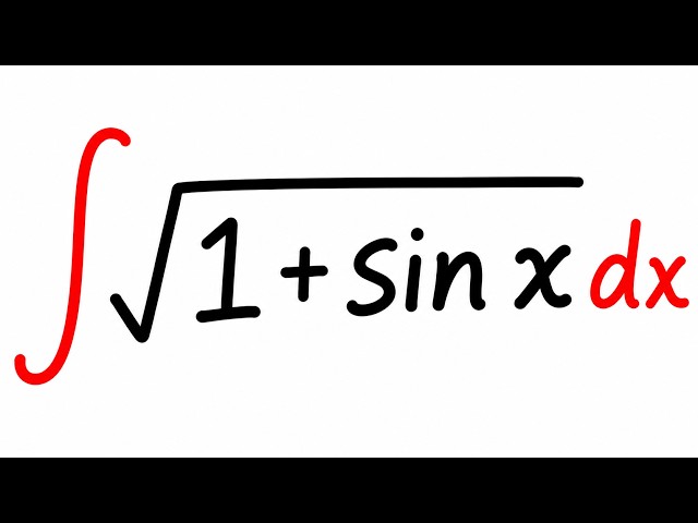 The Smartest Way to Integrate √1 + sin x | No Talking, Just Solution!