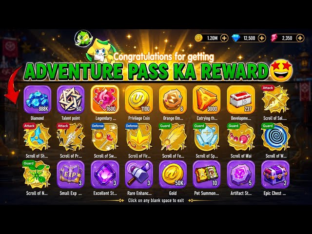 ADVENTURE PASS KA REWARD DEKHO 🤩 | PET QUEST GAME 🤯