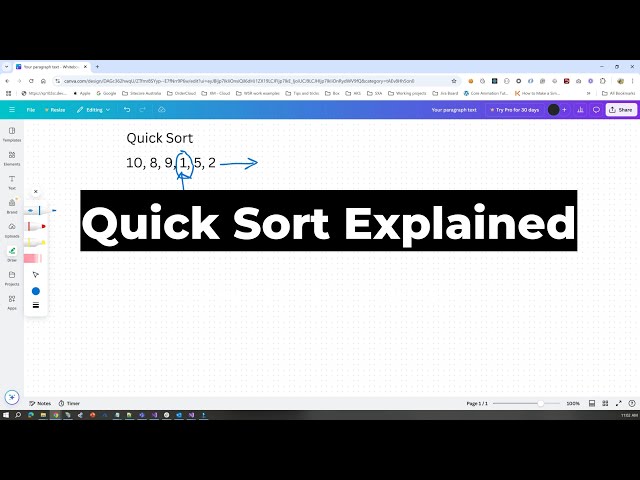 Quick sort - Explained