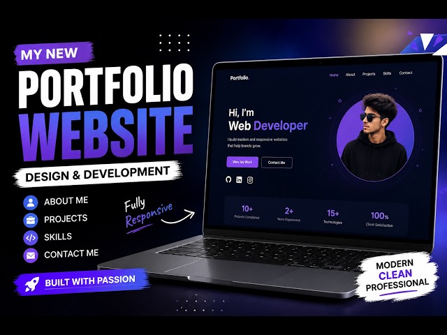 Modern Portfolio Website Design | Personal Portfolio Website | Responsive Web Design Demo