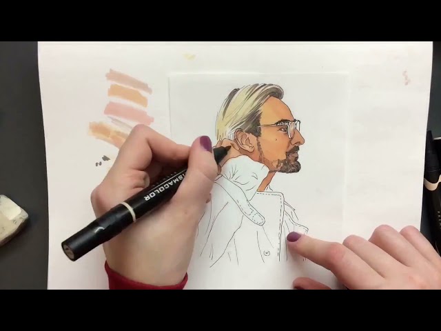 ALAN BADOEV PORTRAIT / COPIC / PRISMACOLOR