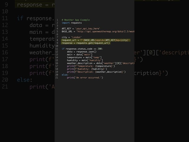 Create a Weather App with Python