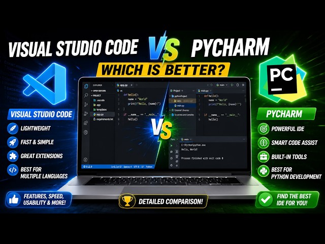 PyCharm vs VS Code | Full Feature Comparison & Honest Verdict