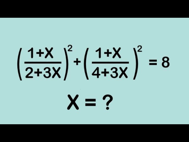 Math Olympiad l A Wonderful algebra Problem l advanced Maths For Competitive Exams 