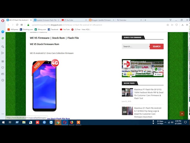WE V5 Flash File Android 8.1 Official Customer Care Firmware Stock Rom