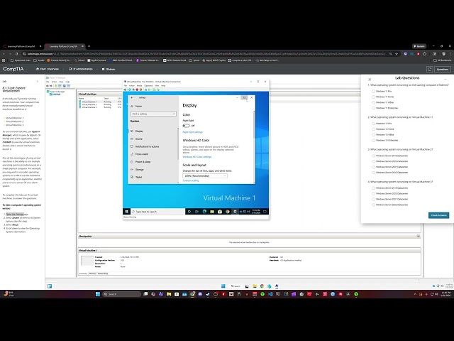 Attempting CompTIA's A+ 1201 8.1.3 Lab: Explore Virtualization