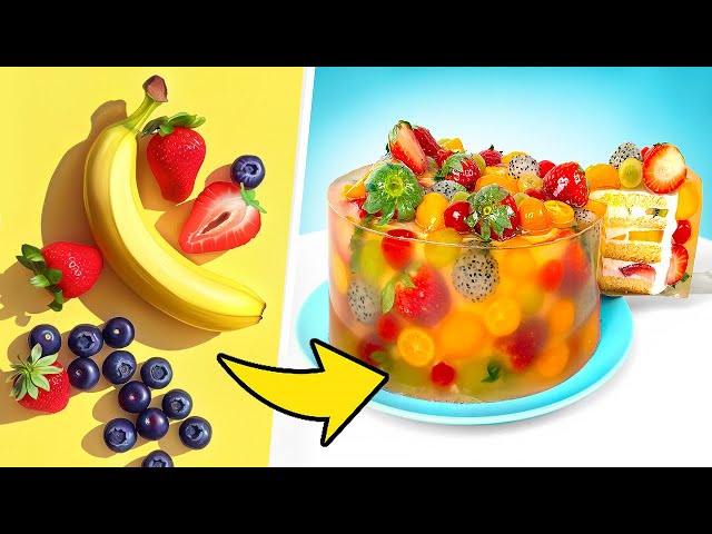 The Tastiest Jelly Cheesecake With Fruit 🍓🍊🍇 Baking Tutorial || Yummy And Easy!