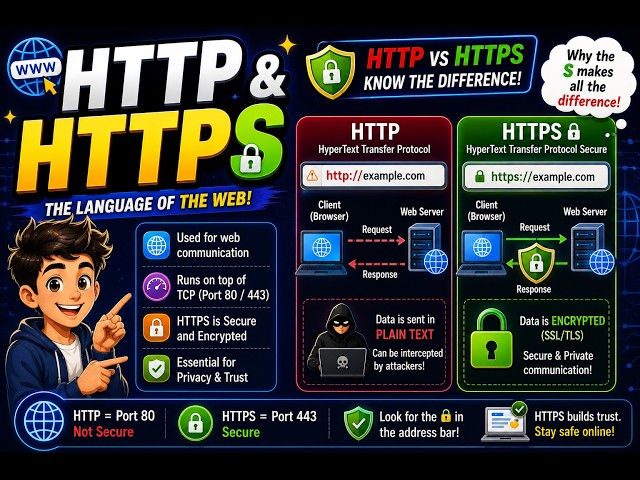 Lecture 25# HTTP & HTTPS Explained Step by Step | Computer Networks