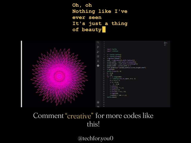 I Made THIS INSANE Pattern Using Only Python 🐍🤯 | Turtle Graphics