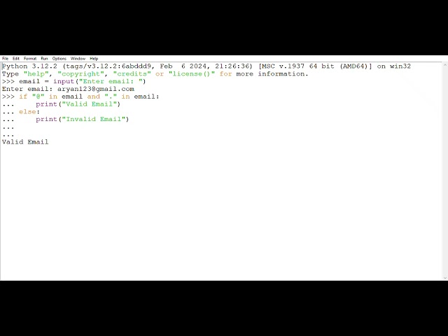 Python program : WAP in string to check email id is valid or not 
