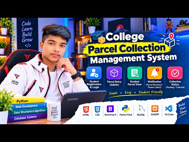 📦 College Parcel Collection System | MCA Mini Project | Flask + MySQL | மாணவர் Parcel Management 🚀