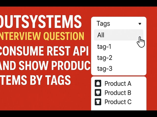 OutSystems REST API Tutorial | Show Product Items by Selected Tag (Interview Question)  #outsystems