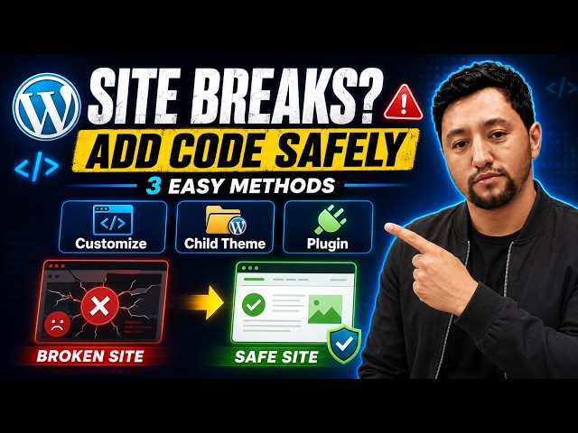 How to Add Custom Code in WordPress Without Breaking Your Website | Learn WordPress Developement
