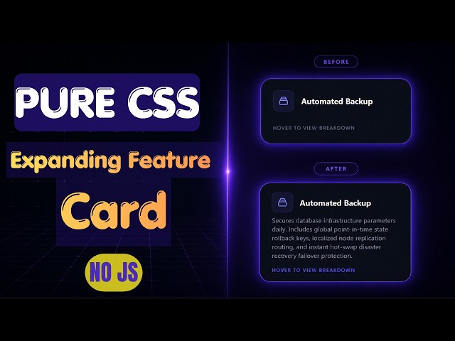 Expanding Product Feature Card Layout Tutorial (HTML & CSS) 