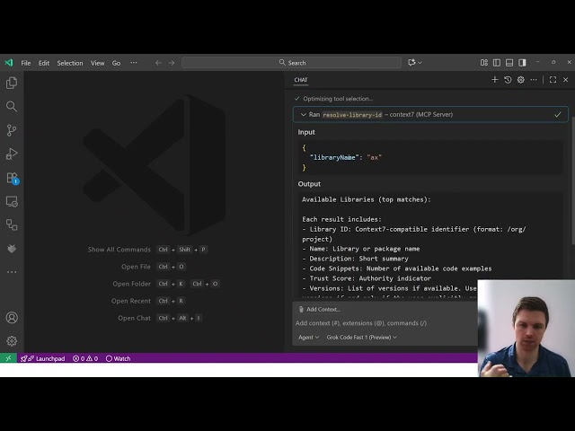 Make LLMs read the docs by using context7 MCP tool as a VS Code extension with Copilot Chat [Agent]