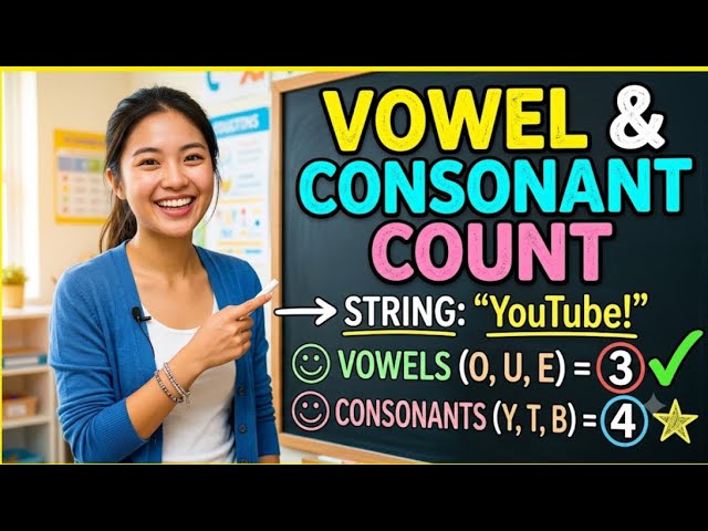 Find Vowels & Consonants in a String | Beginner Friendly Python Program | python program in Tamil 