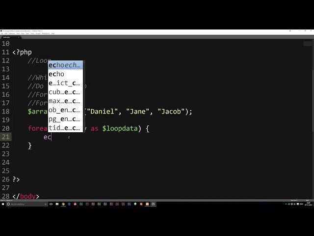 20  How to Create a Foreach Loop in PHP   PHP Tutorial   Learn PHP Programming   PHP for Beginners