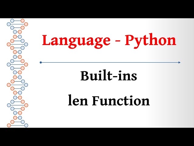 Language Tamil - Python - Built ins - Function Len